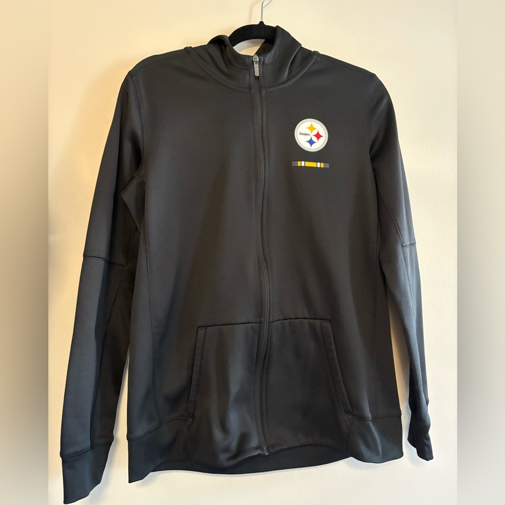Pittsburgh Steelers NFL Nike Kids XL Black Zip Up Hoodie Hooded Sweatshirt - Picture 1 of 12